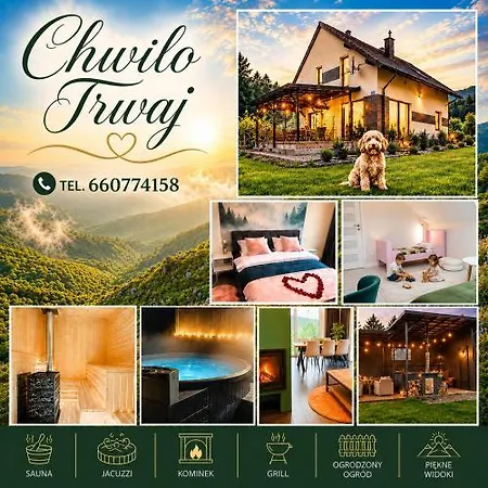 Chwilo Trwaj Dom Z Jacuzzi, Sauna I Kominkiem Z Widokiem Na Gory Pilsko Шале *
